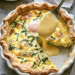 Delicious Eggs Benedict Quiche with Easy Hollandaise Sauce 7 Eggs Benedict Quiche with Hollandaise Sauce
