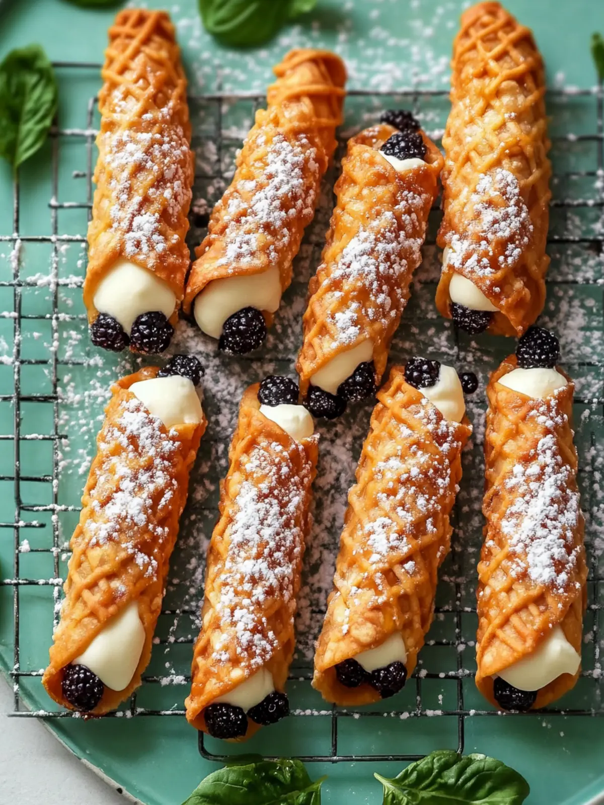 Delicious Florentine Cannoli with a Sweet Twist of Orange zest 4 Florentine Cannoli