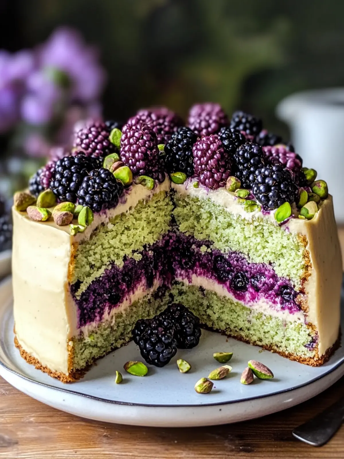 Delightful Pistachio and Blackberry Olive Oil Cake Recipe 5 Pistachio and Blackberry Olive Oil Cake