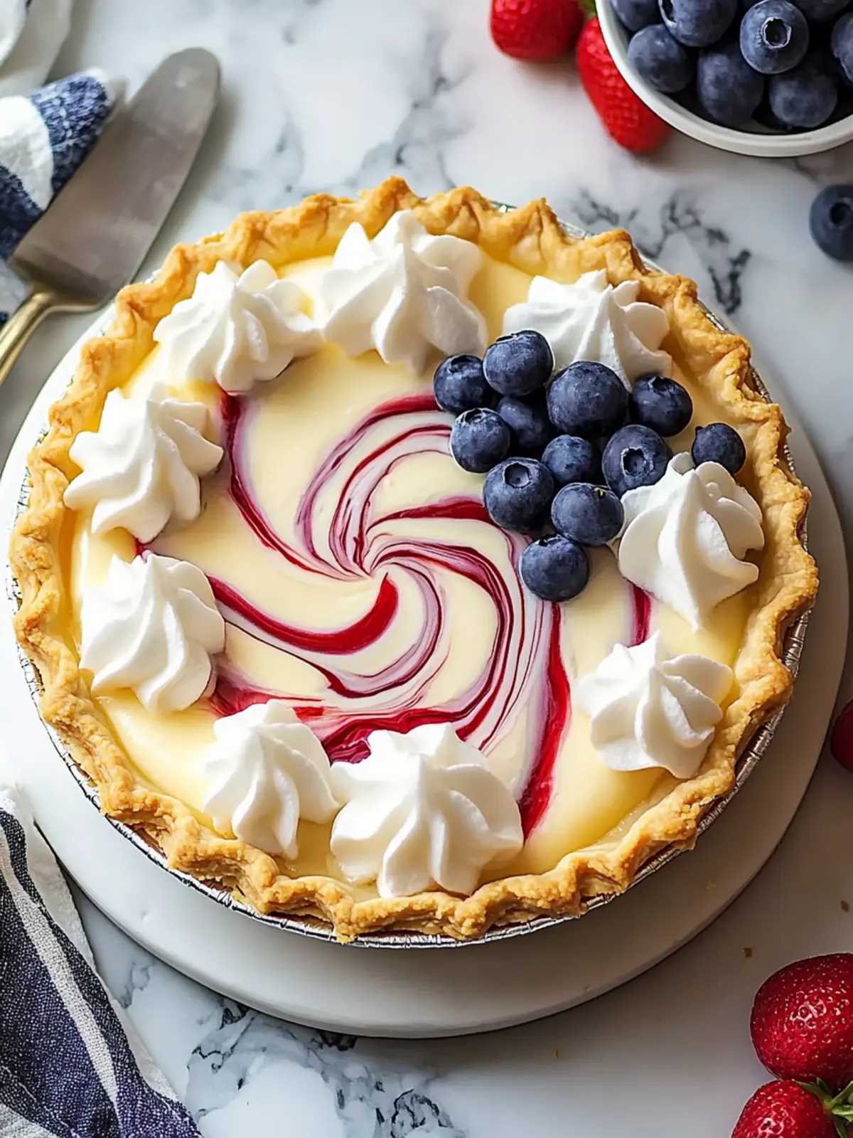 Festive Swirl Pie: A No-Bake Treat for Summer Celebrations 4 Swirl Pie