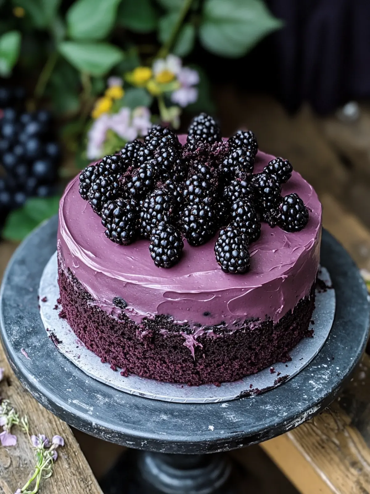 Decadent Blackberry Velvet Gothic Cake for Show-Stopping Desserts 4 Blackberry Velvet Gothic Cake