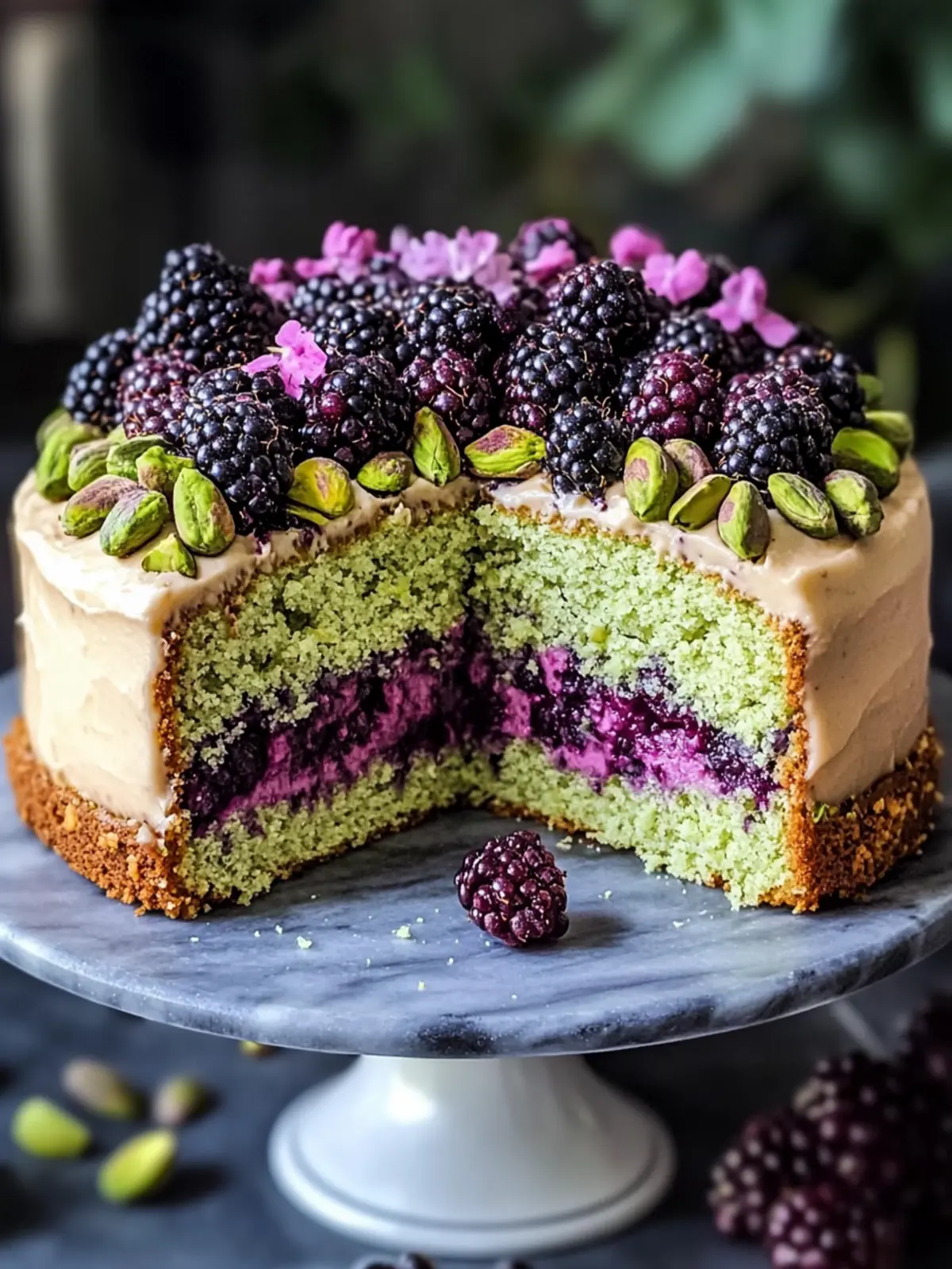 Delightful Pistachio and Blackberry Olive Oil Cake Recipe 3 Pistachio and Blackberry Olive Oil Cake