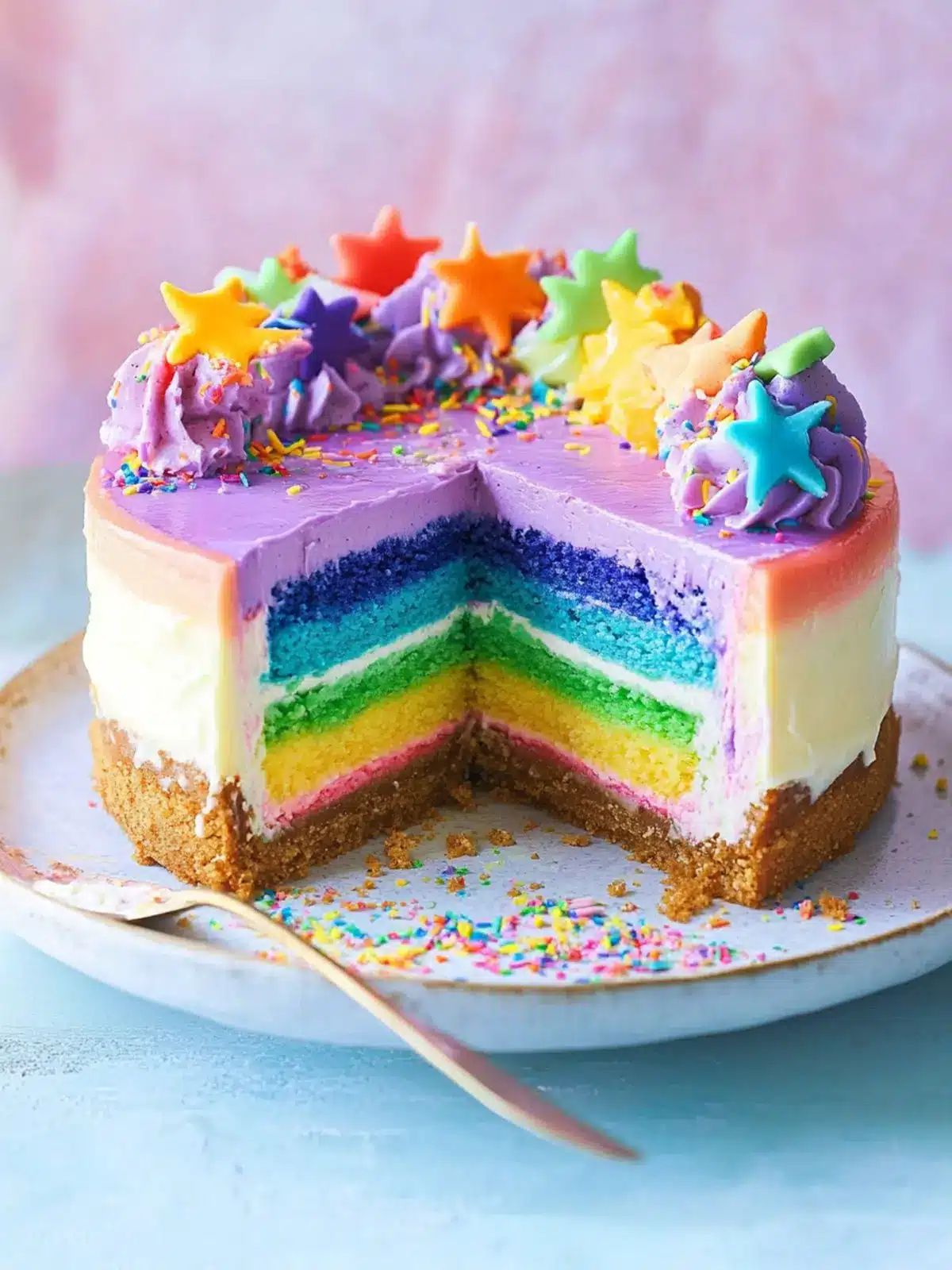 Colorful Rainbow Cheesecake That Dazzles Every Occasion 2 Rainbow Cheesecake