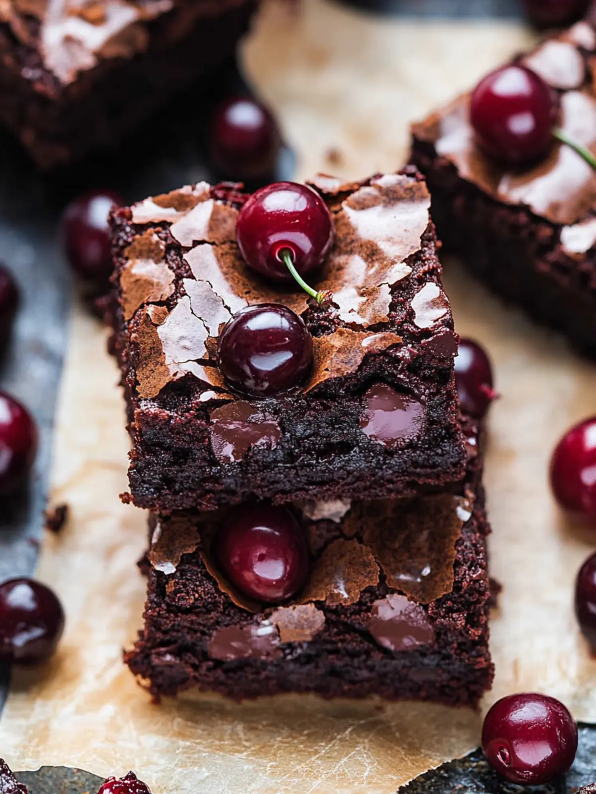 Fudgy Chocolate Cherry Brownies You’ll Crave Every Time 2 Chocolate Cherry Brownies