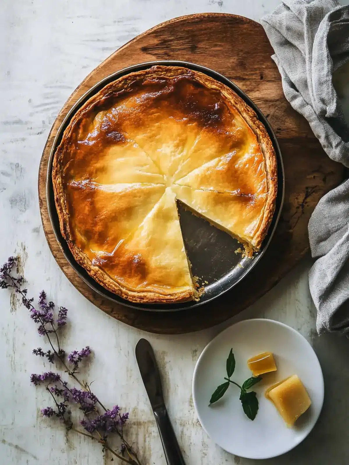 Crustless Greek Honey & Cheese Pie: A Simple Slice of Heaven 2 Crustless Greek Honey & Cheese Pie