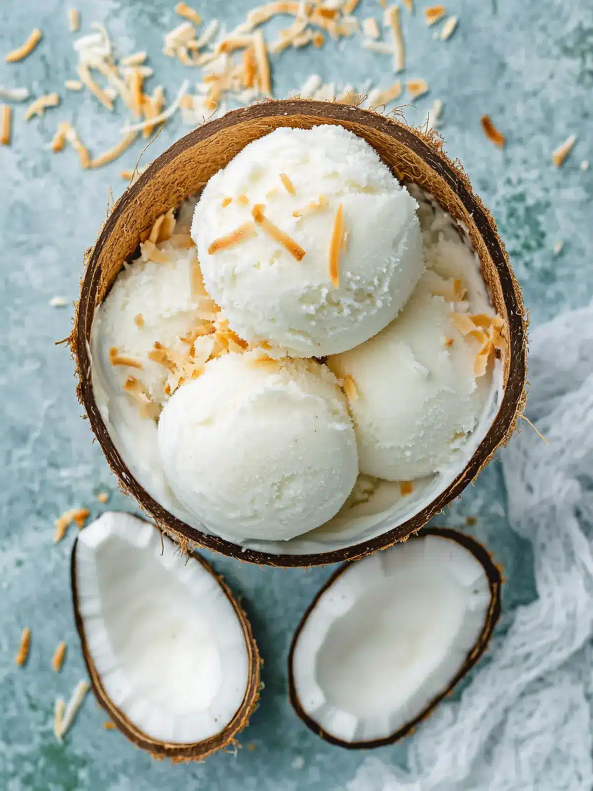 Creamy Coconut Sorbet: Your Easy Vegan Summer Delight 4 Coconut Sorbet