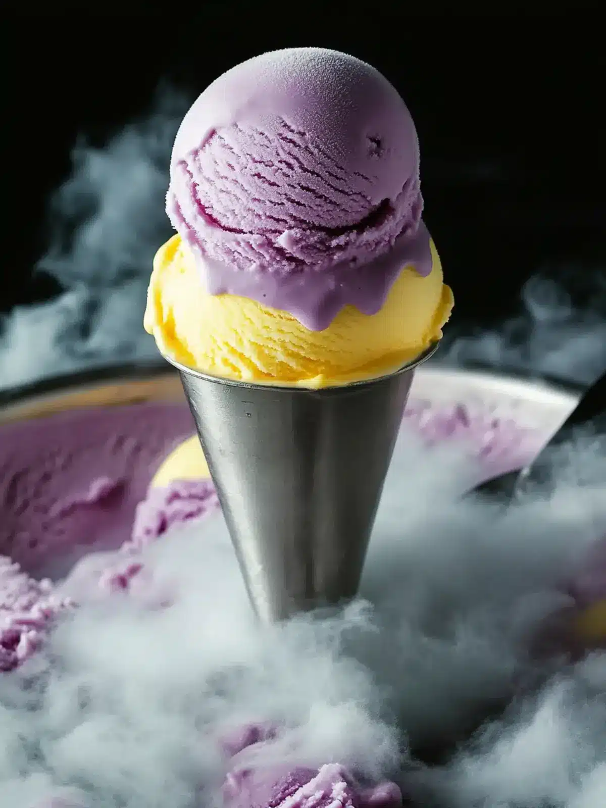 Make Irresistible Moon Mist Ice Cream: Fun Banana & Grape Swirl 5 Moon Mist Ice Cream