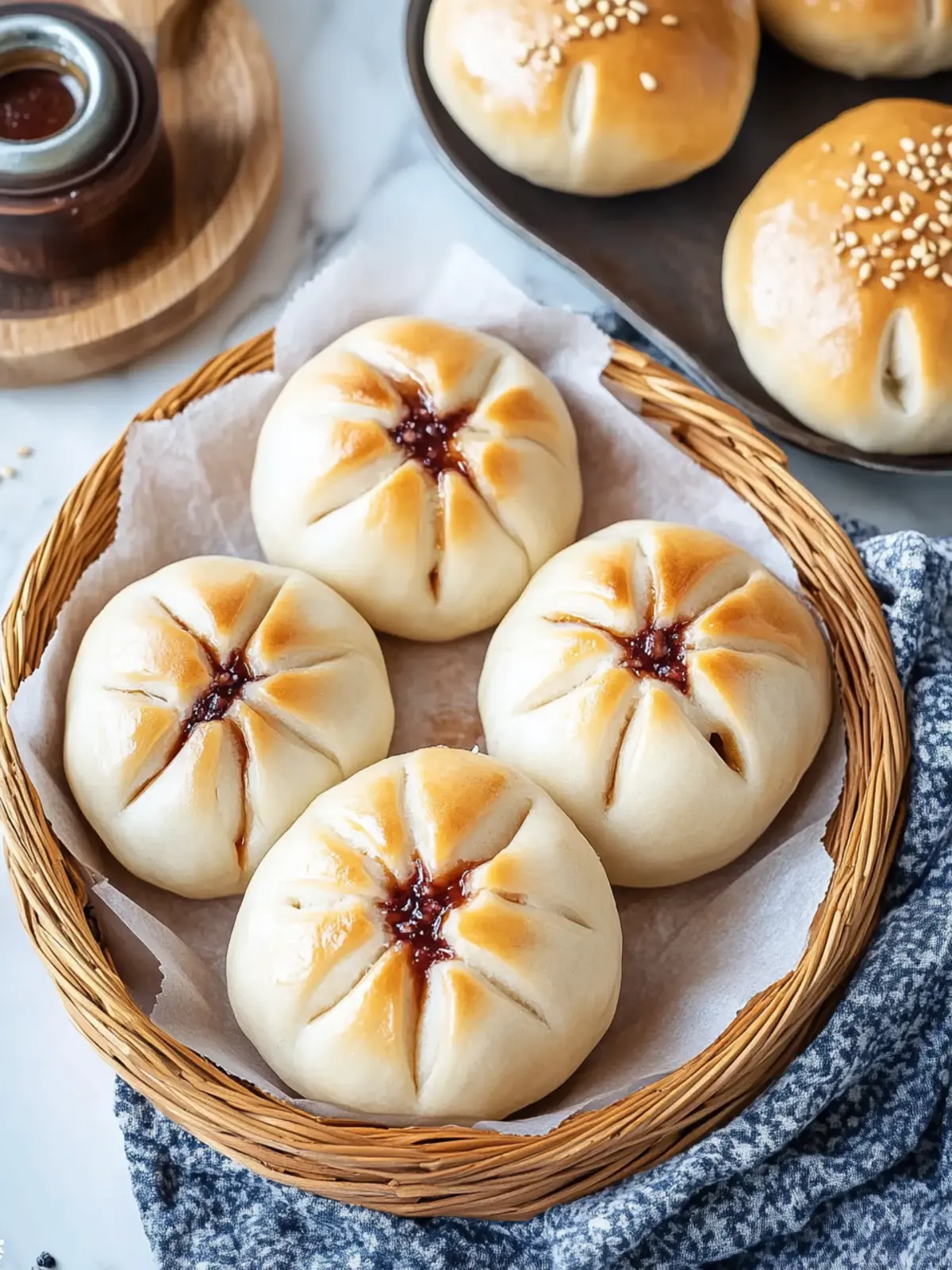 Fluffy Red Bean Milk Buns for Your Dreamy Snack Moment 4 Red Bean Milk Buns