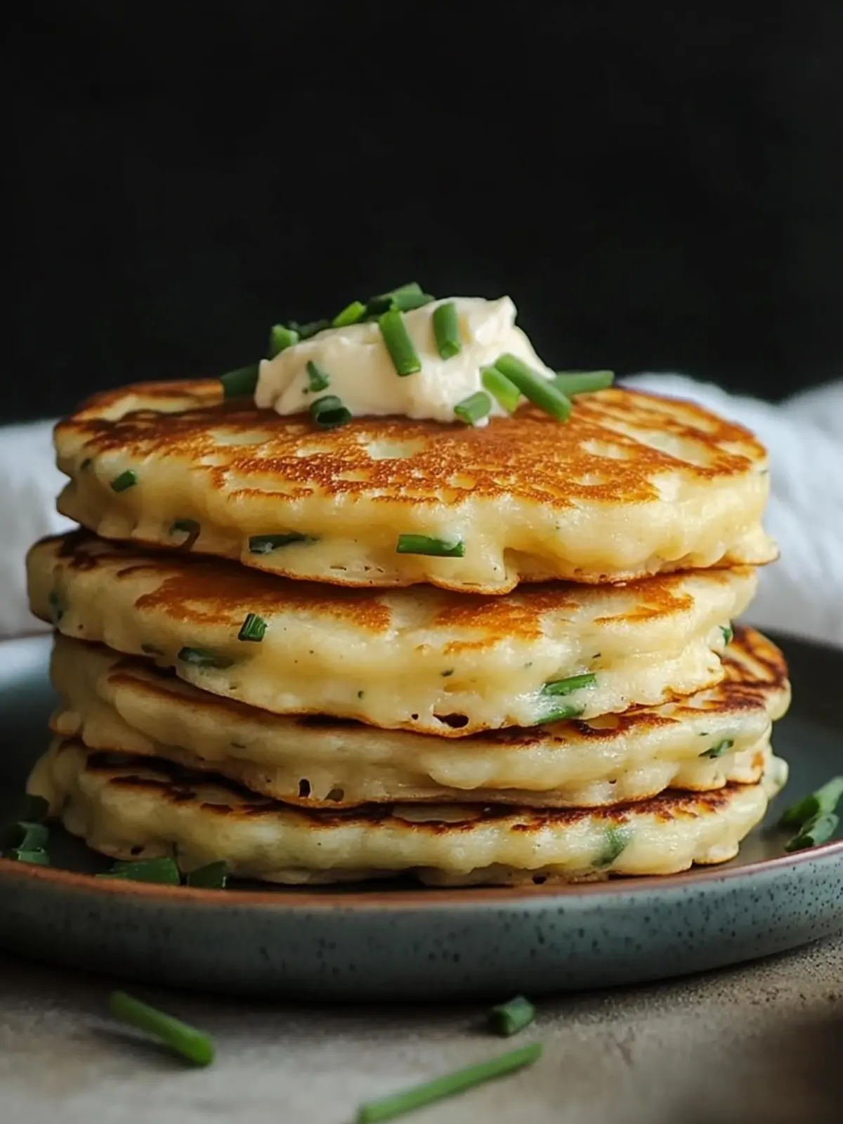 Cheese & Chive Pancakes That Redefine Breakfast Bliss 4 Cheese & Chive Pancakes