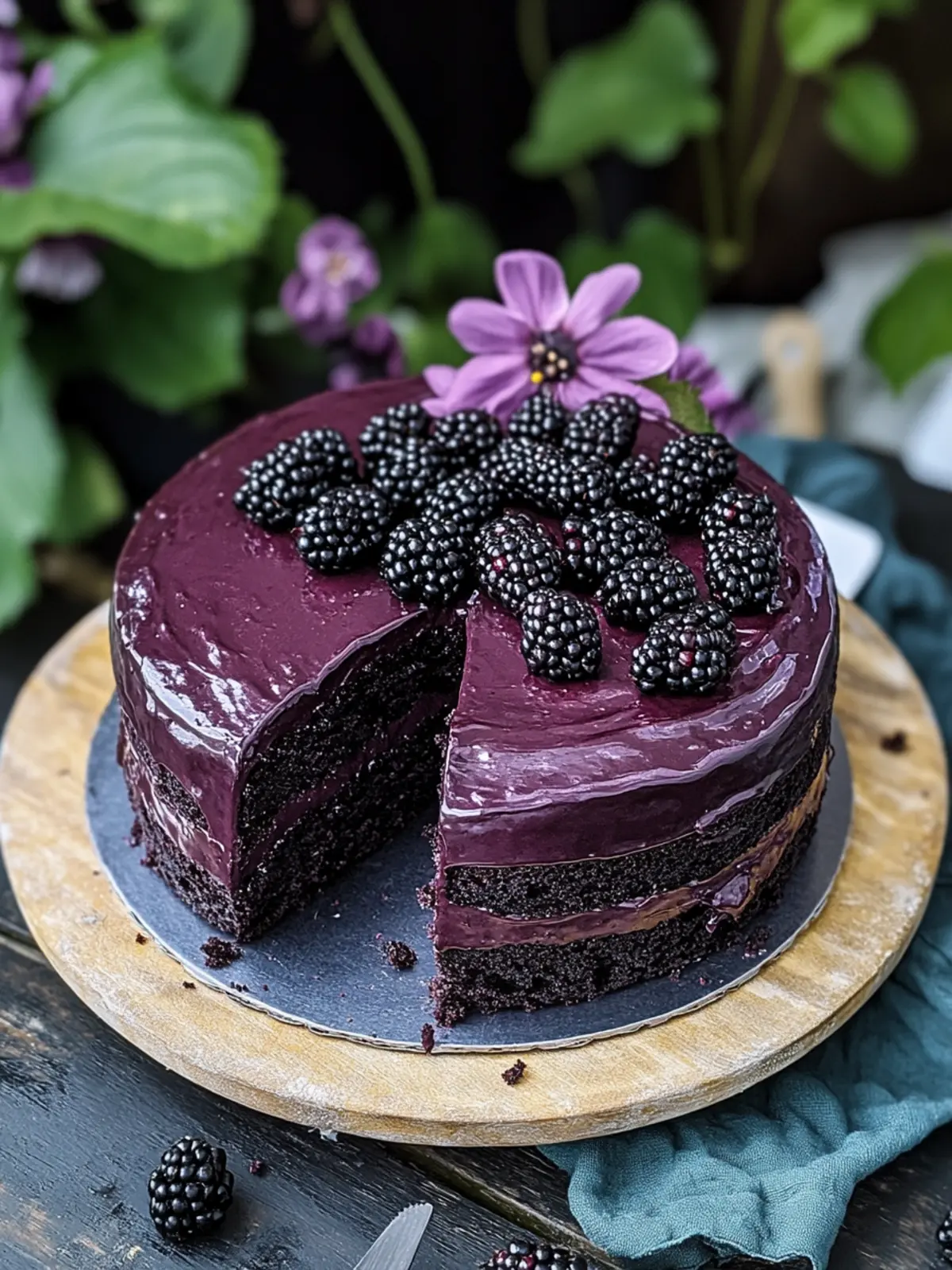 Decadent Blackberry Velvet Gothic Cake for Show-Stopping Desserts 3 Blackberry Velvet Gothic Cake