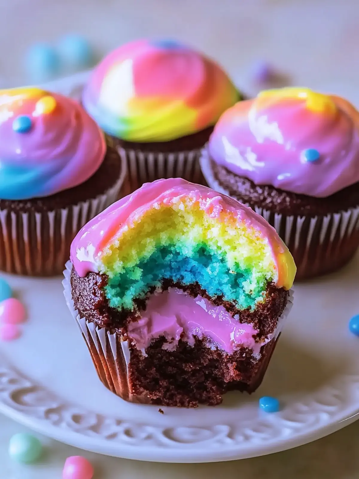 Colorful Rainbow Cupcakes That Will Brighten Any Celebration 2 Rainbow Cupcakes