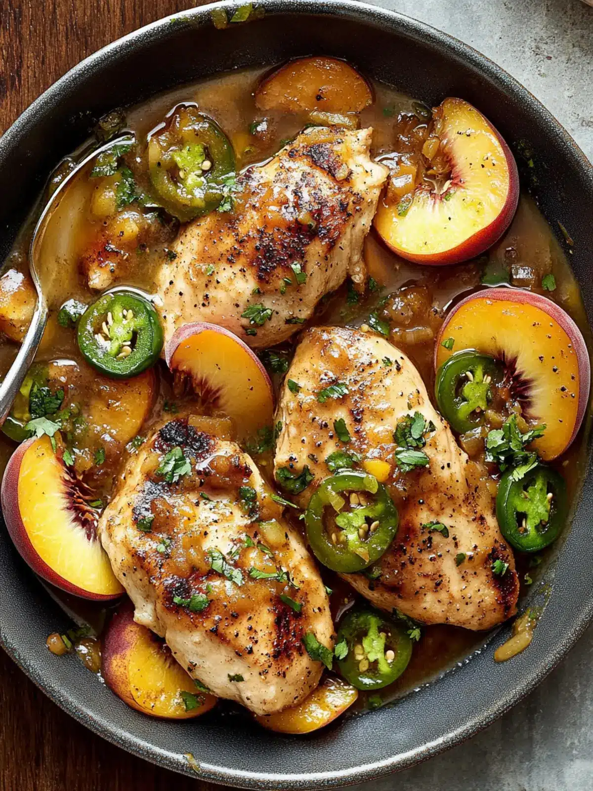 Savor Sweet and Spicy Jalapeno Peach Chicken Tonight! 2 Jalapeno Peach Chicken