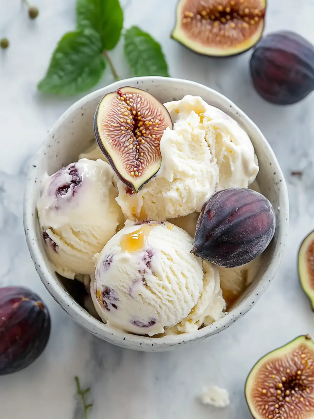 Creamy Honey-Drizzled Fig and Ricotta Ice Cream Recipe 4 Honey-Drizzled Fig and Ricotta Ice Cream