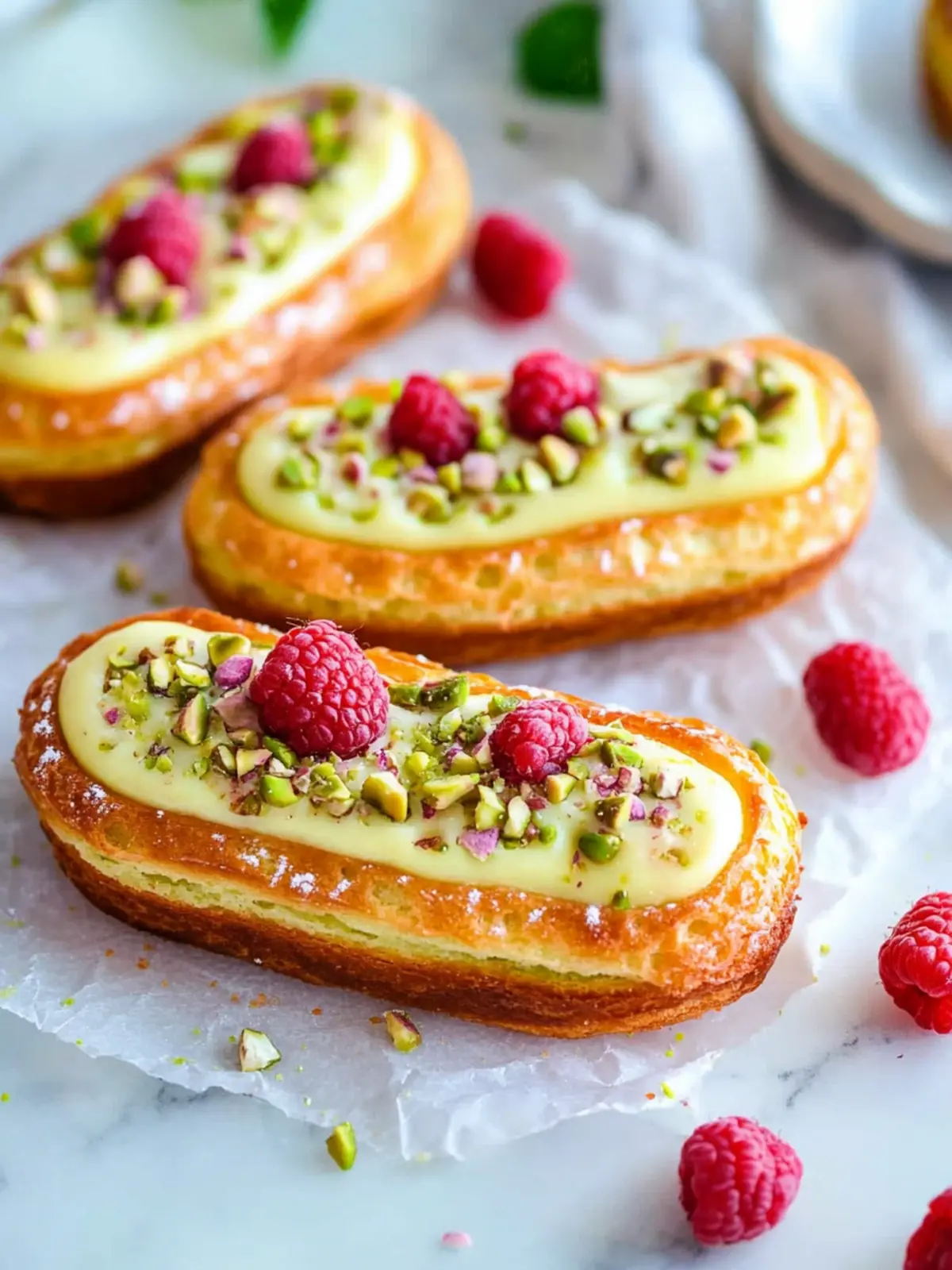 Decadent Pistachio Éclairs You Can Make at Home 2 Pistachio Éclairs