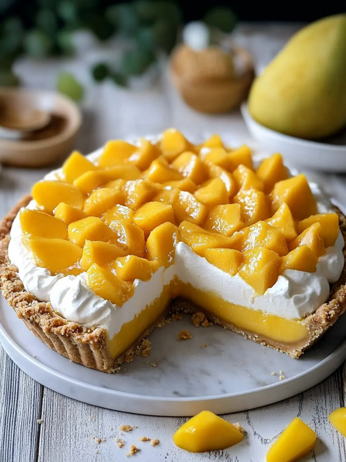 Mango Pie Bliss: No-Bake Delight for Sweet Tooth Lovers 2 Mango Pie