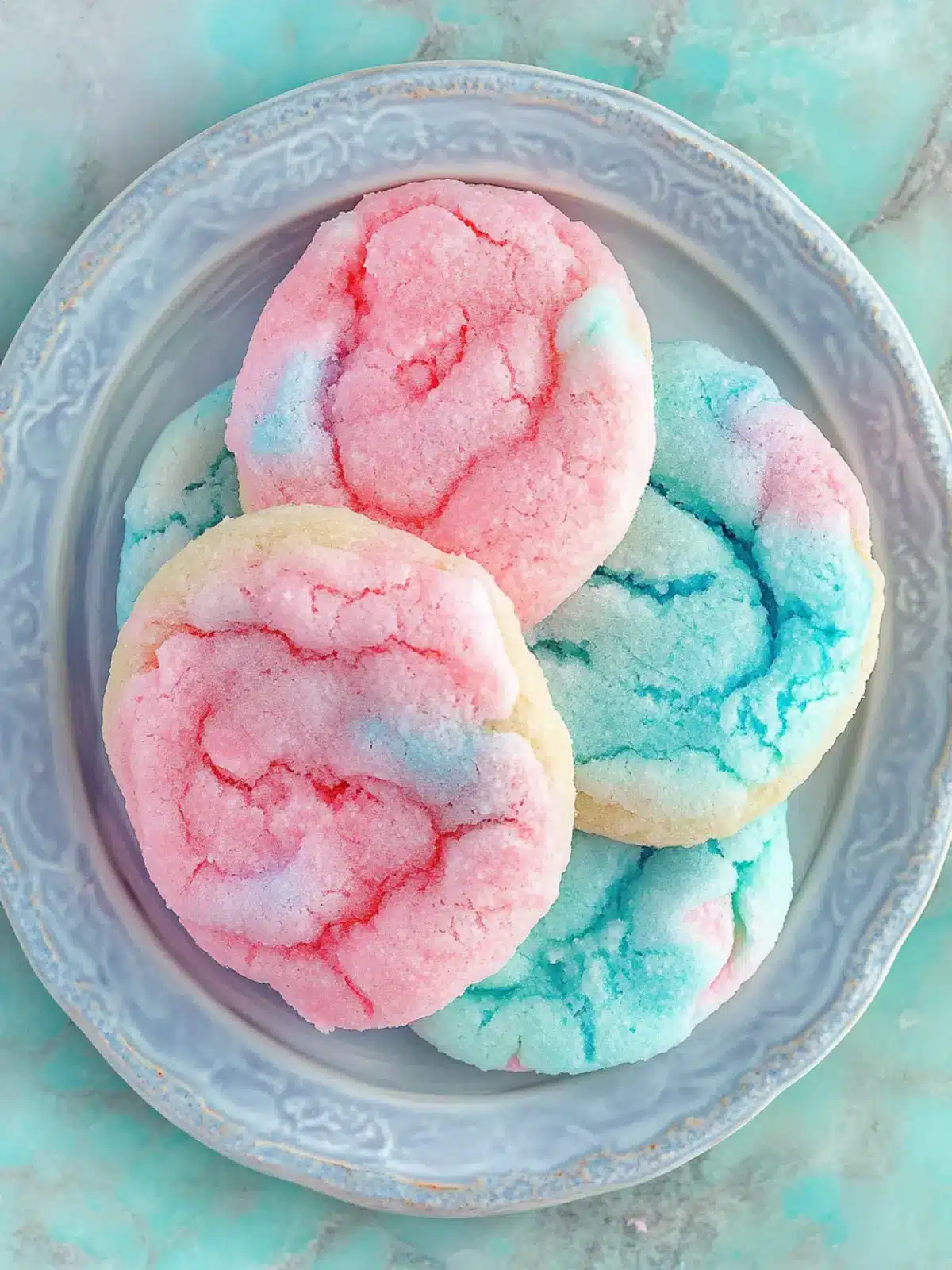 Fluffy Cotton Candy Cookies That Taste Like Childhood 3 Cotton Candy Cookies