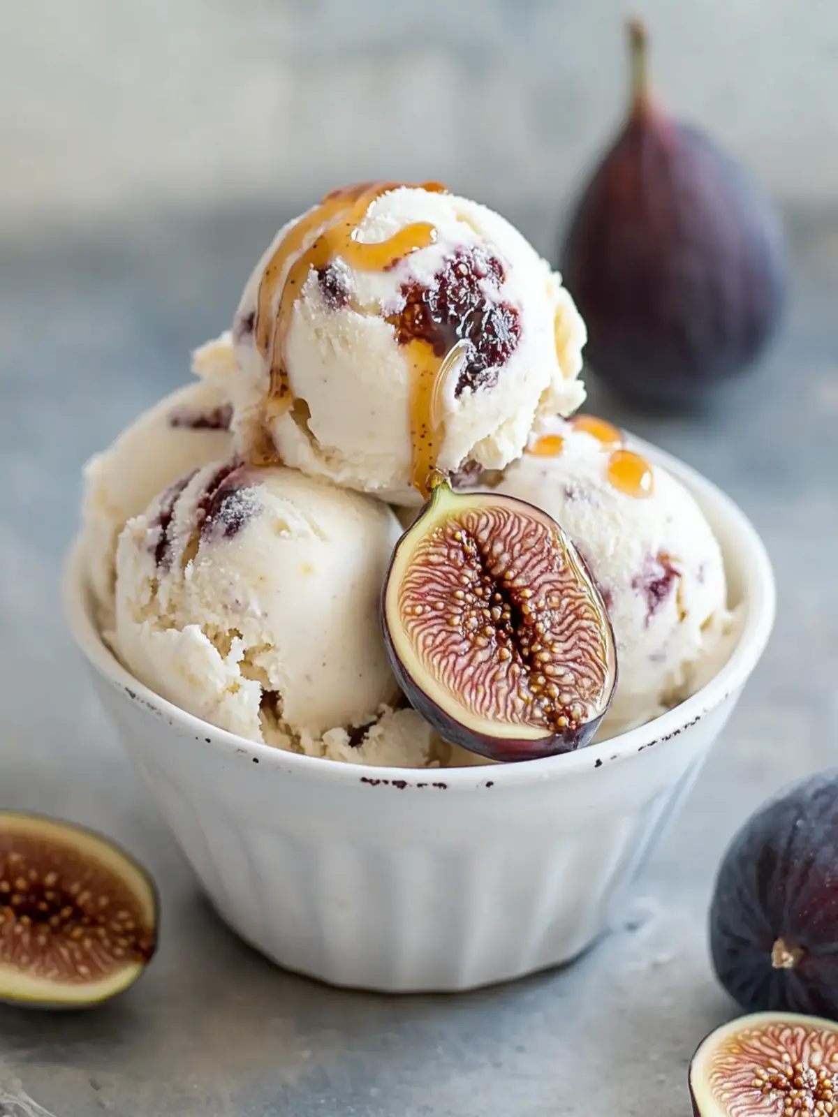 Creamy Honey-Drizzled Fig and Ricotta Ice Cream Recipe 3 Honey-Drizzled Fig and Ricotta Ice Cream