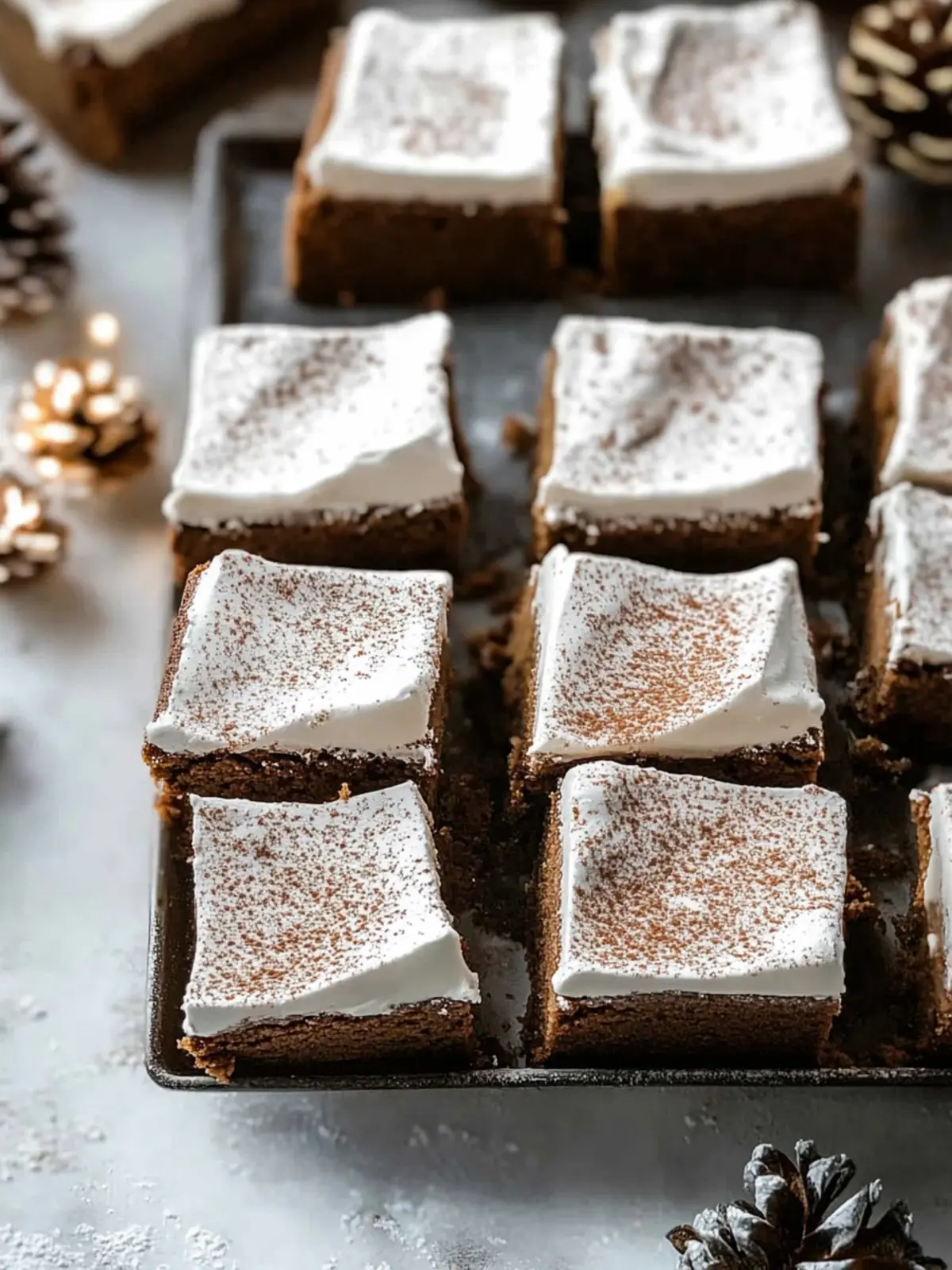 Frosted Gingerbread Brownies: Your Festive Indulgence Awaits 2 Frosted Gingerbread Brownies