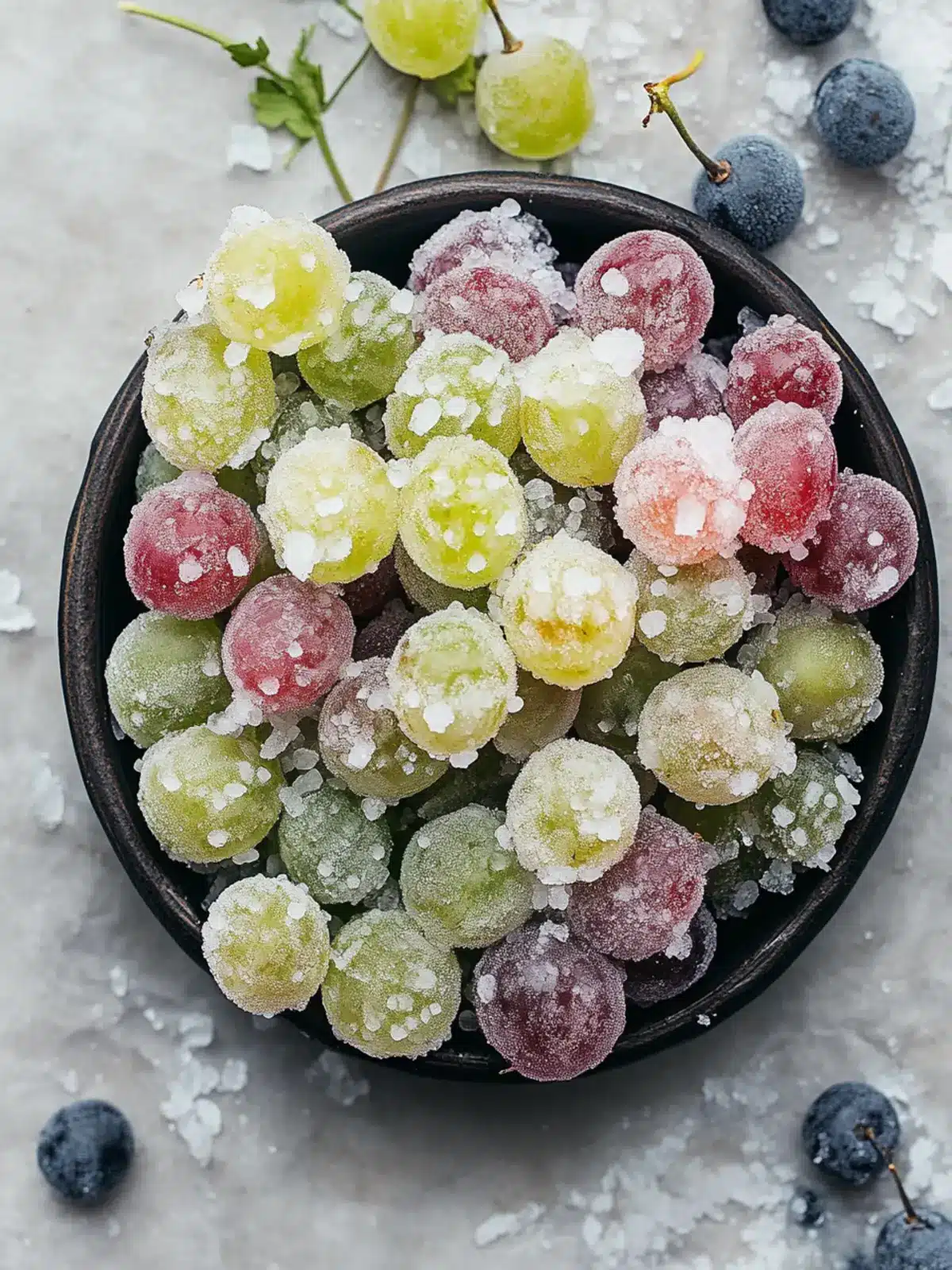Candied Frozen Sour Grapes: Sweet, Tart Vegan Delight 4 Candied Frozen Sour Grapes