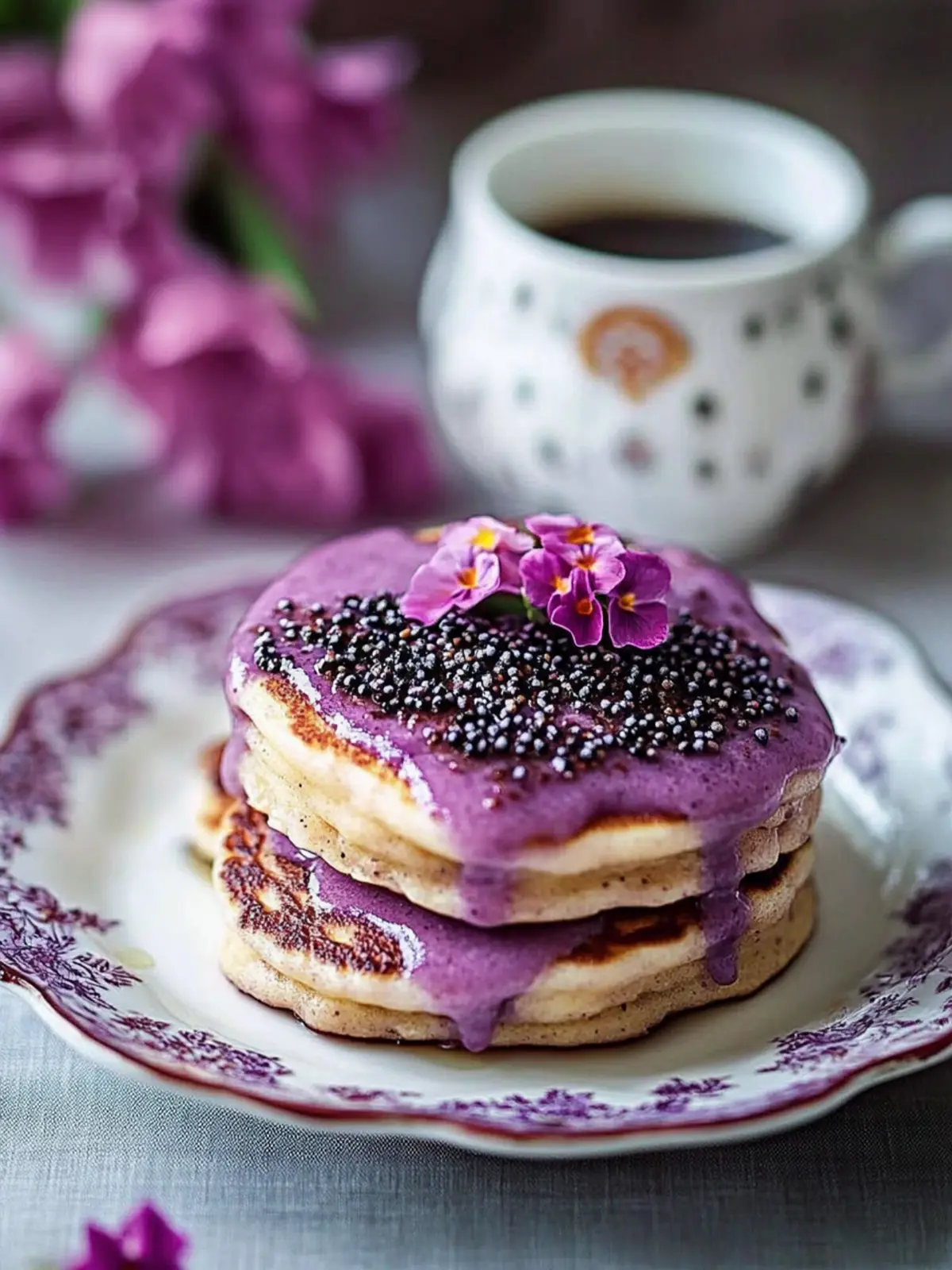 Purple Sweet Potato Pancakes: Chewy, Healthy, and Irresistible 4 Purple Sweet Potato Pancakes
