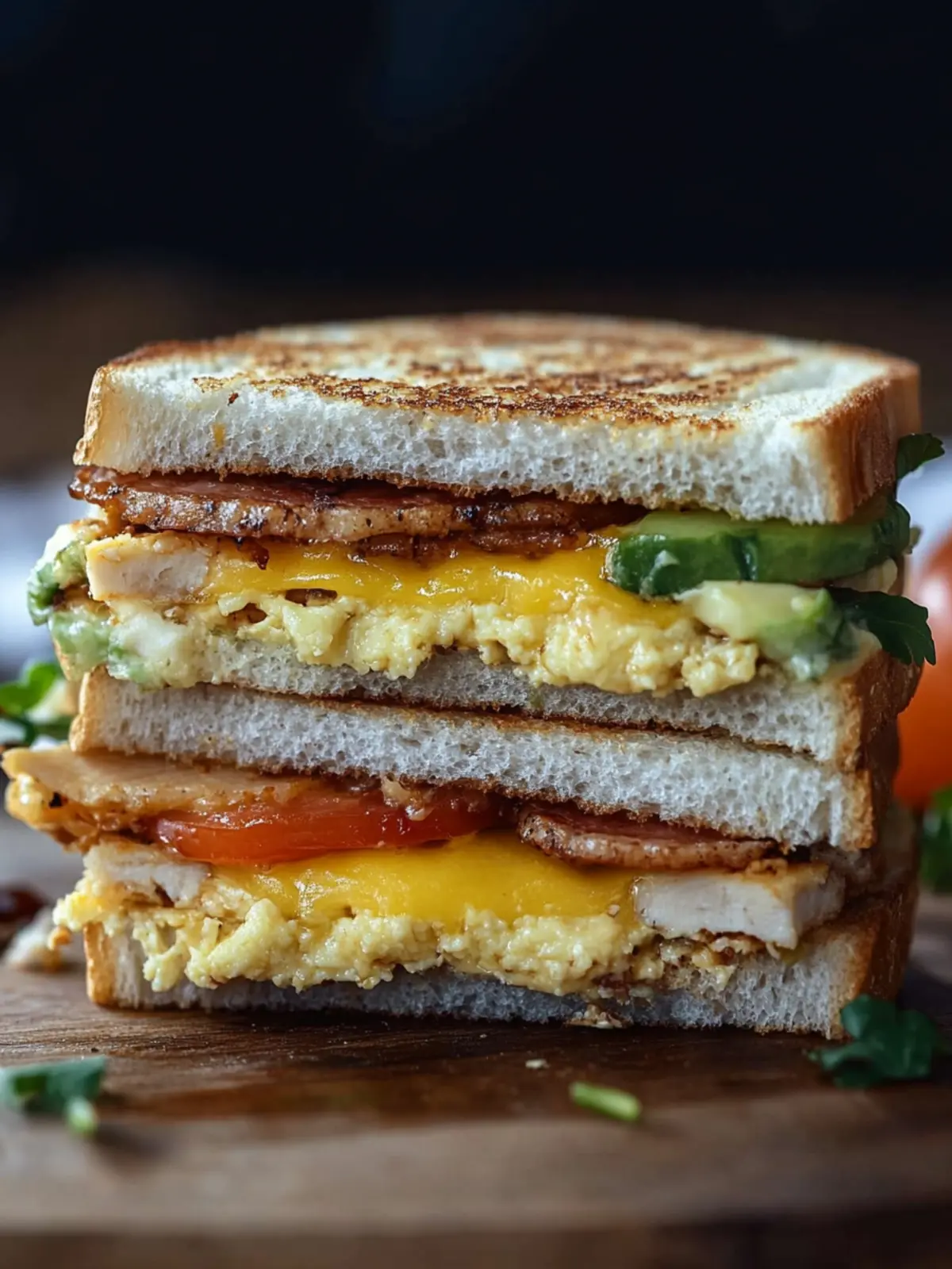 Ultimate Breakfast Club Sandwich for Weekend Brunch Bliss 4 Breakfast Club Sandwich