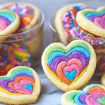 Bake Colorful Rainbow Heart Cookies for Joyful Celebrations 2 Rainbow Heart Cookies