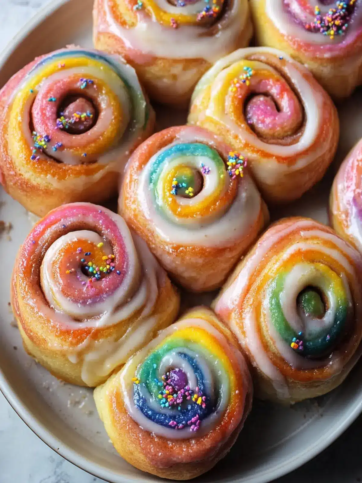 Brighten Your Day with Rainbow Cinnamon Rolls Recipe 4 Rainbow Cinnamon Rolls
