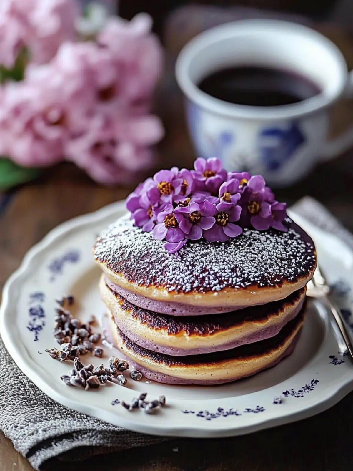 Purple Sweet Potato Pancakes: Chewy, Healthy, and Irresistible 2 Purple Sweet Potato Pancakes