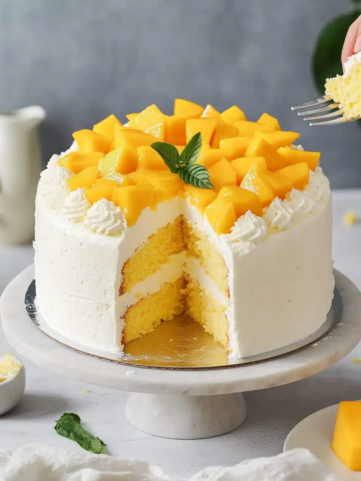 Heavenly Mango Cake That's Light, Fluffy and Oh-So Delicious 3 Mango Cake