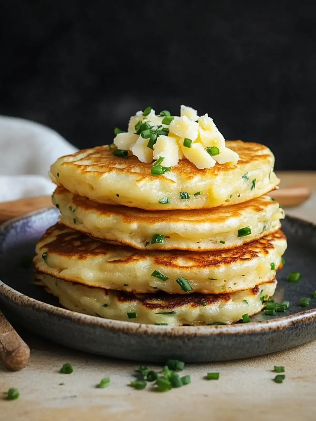 Cheese & Chive Pancakes That Redefine Breakfast Bliss 3 Cheese & Chive Pancakes