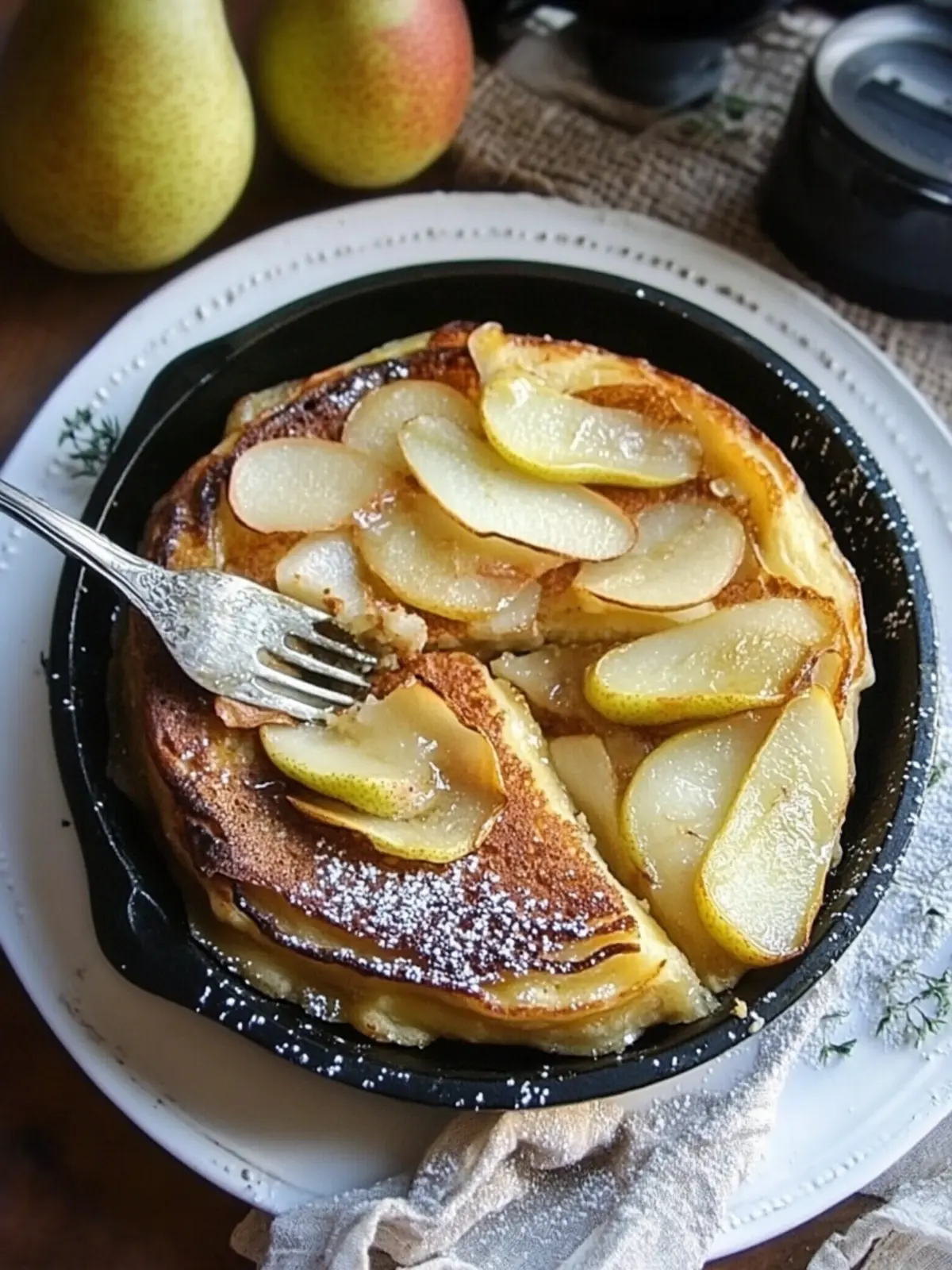 Baked Pancake with Pear: A Wholesome Brunch Delight! 4 Baked Pancake with Pear