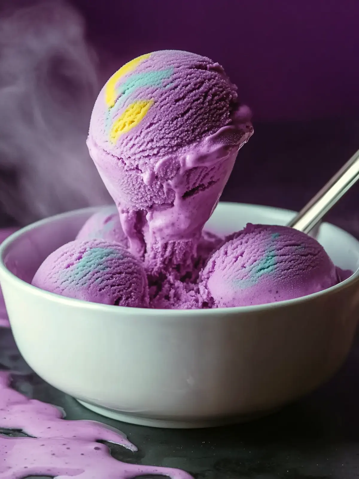 Make Irresistible Moon Mist Ice Cream: Fun Banana & Grape Swirl 2 Moon Mist Ice Cream