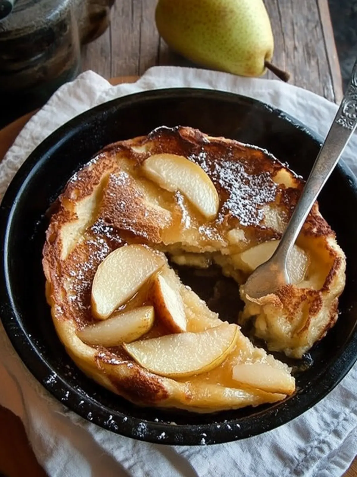 Baked Pancake with Pear: A Wholesome Brunch Delight! 2 Baked Pancake with Pear