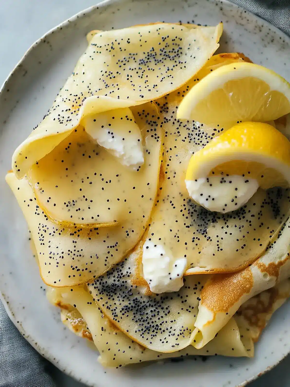 Delicious Poppy Seed Crêpes with Tangy Lemon Curd and Ricotta 3 Poppy Seed Crêpes with Tangy Lemon Curd and Ricotta