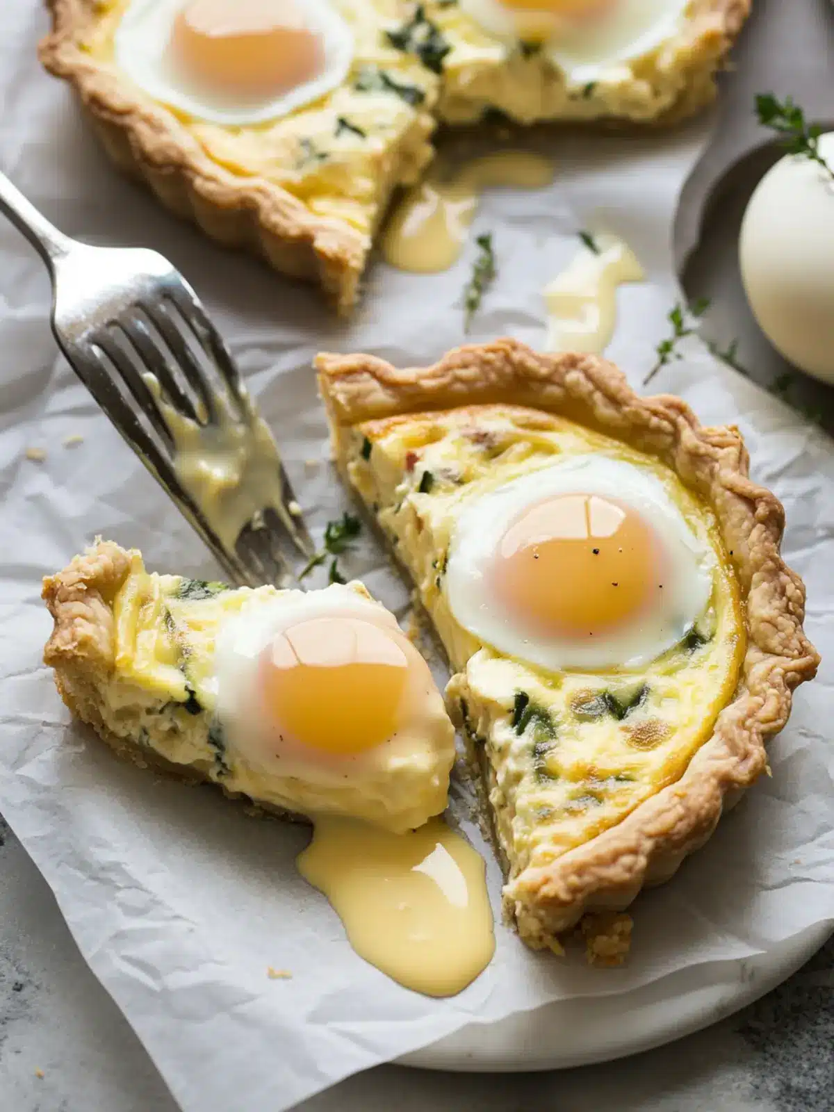 Delicious Eggs Benedict Quiche with Easy Hollandaise Sauce 3 Eggs Benedict Quiche with Hollandaise Sauce