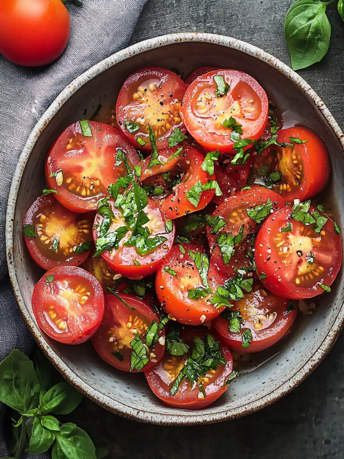 Delicious Marinated Tomatoes: A Flavorful Fresh Side Dish 2 Marinated Tomatoes