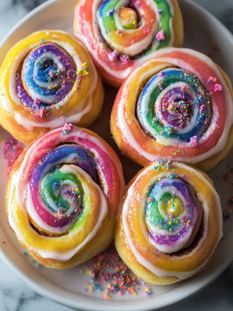 Rainbow Cinnamon Rolls