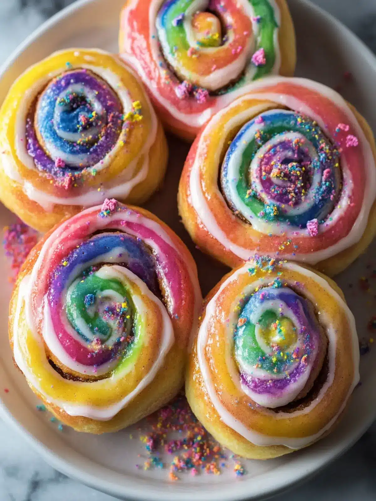 Brighten Your Day with Rainbow Cinnamon Rolls Recipe 5 Rainbow Cinnamon Rolls