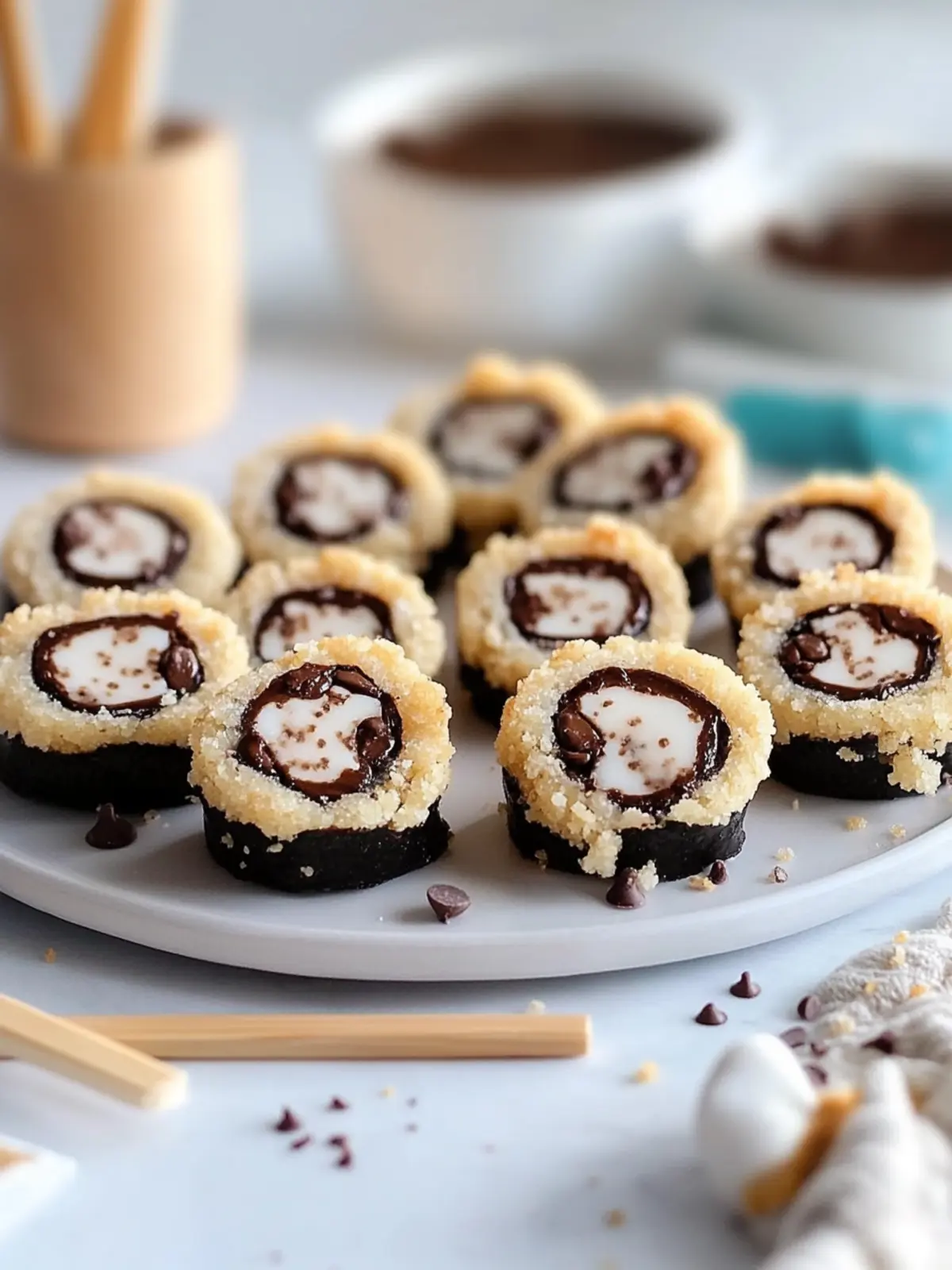 Chocolate Chip Cookie Sushi: A Fun No-Bake Treat You’ll Love 2 Chocolate Chip Cookie Sushi