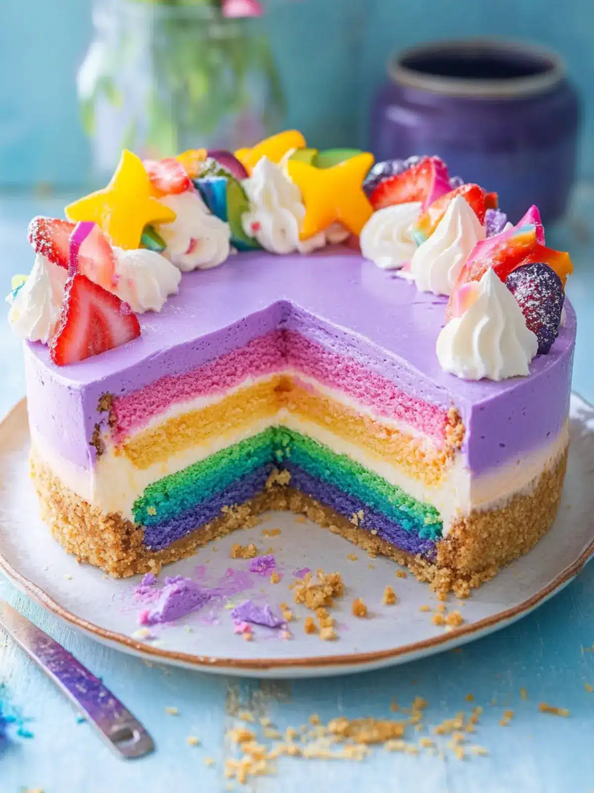 Colorful Rainbow Cheesecake That Dazzles Every Occasion 5 Rainbow Cheesecake