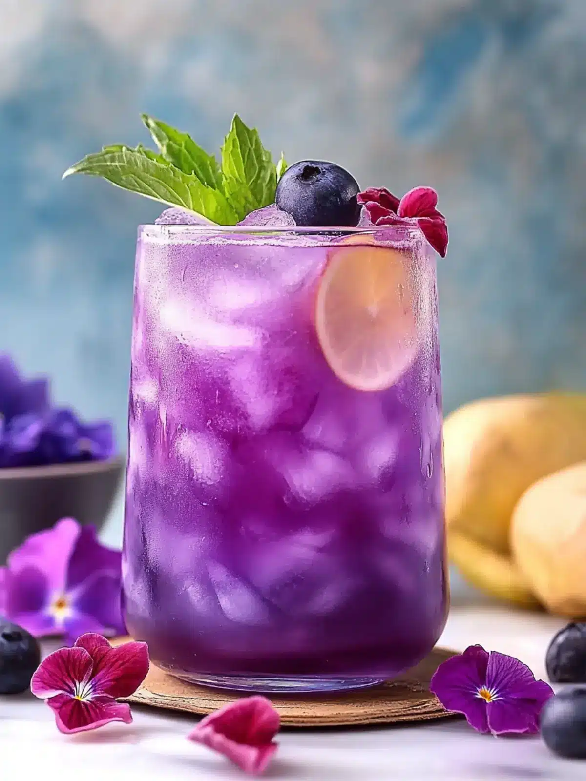 Sip on This Refreshing Pretty Purple Mocktail Delight 4 Pretty Purple Mocktail