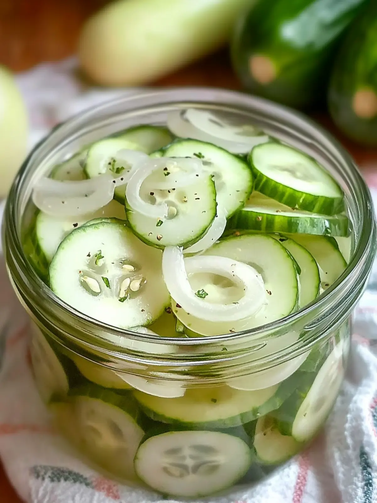 Crispy Cucumber and Onions in Vinegar: Refreshing Delight 2 Cucumber and Onions in Vinegar