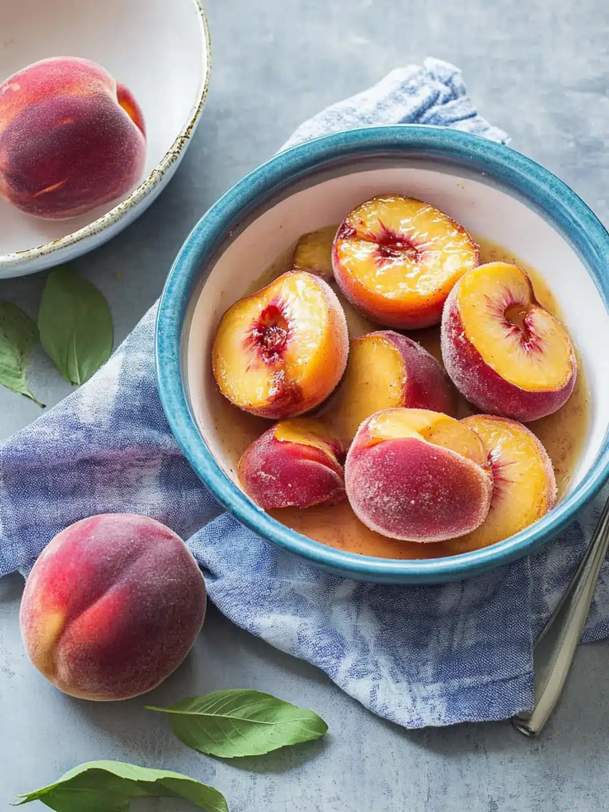 Irresistible Baked Peaches Topped with Creamy Ice Cream 4 Baked Peaches