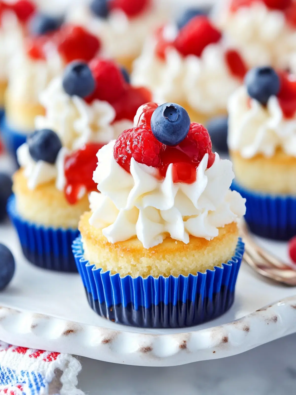 Red, White and Blue Mini Cheesecakes for Festive Fun 3 Red, White and Blue Mini Cheesecakes
