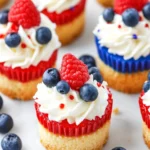 Red, White and Blue Mini Cheesecakes for Festive Fun 9 Red, White and Blue Mini Cheesecakes