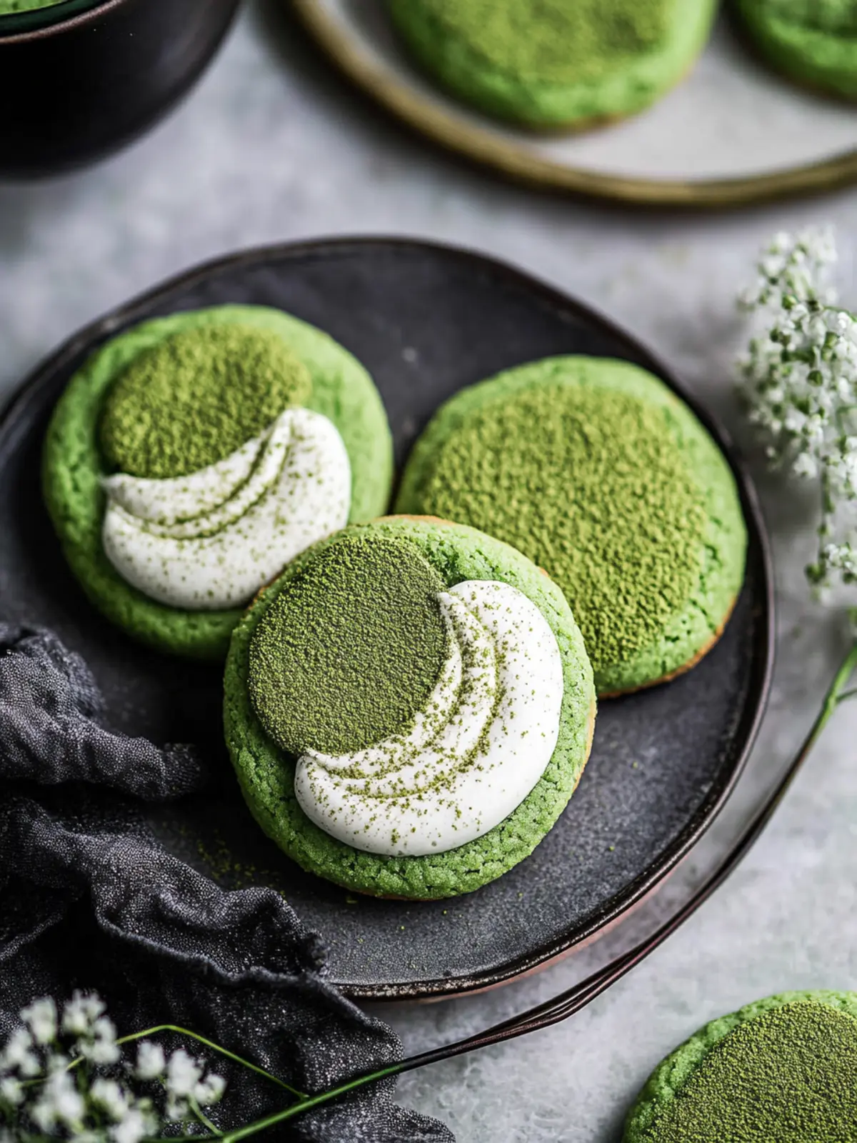 Irresistible Matcha Latte Cookies with Creamy Topping 5 Matcha Latte Cookies