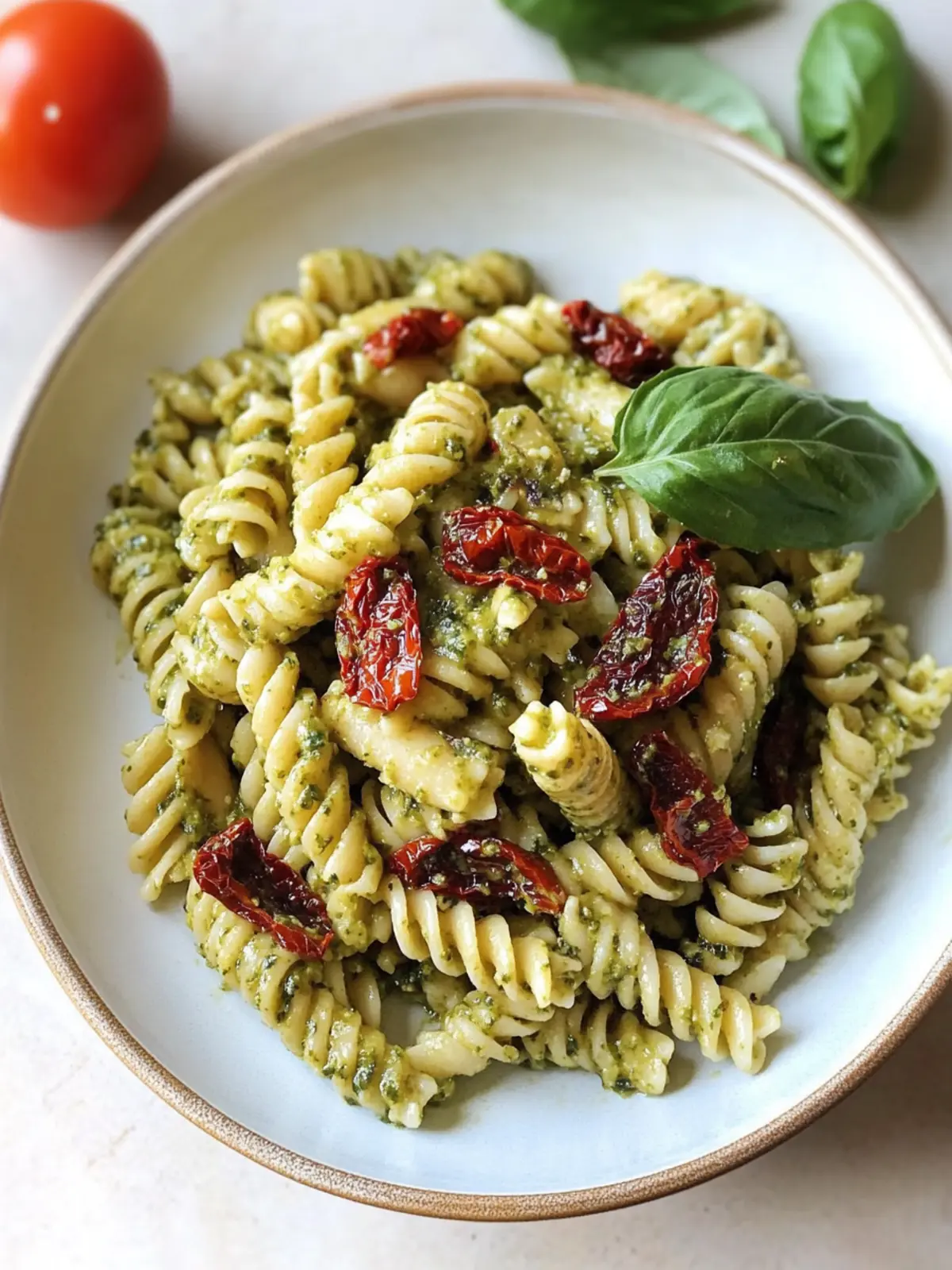 Wholesome Pesto Pasta with Sun Dried Tomatoes and Goodness 3 Pesto Pasta with Sun Dried Tomatoes