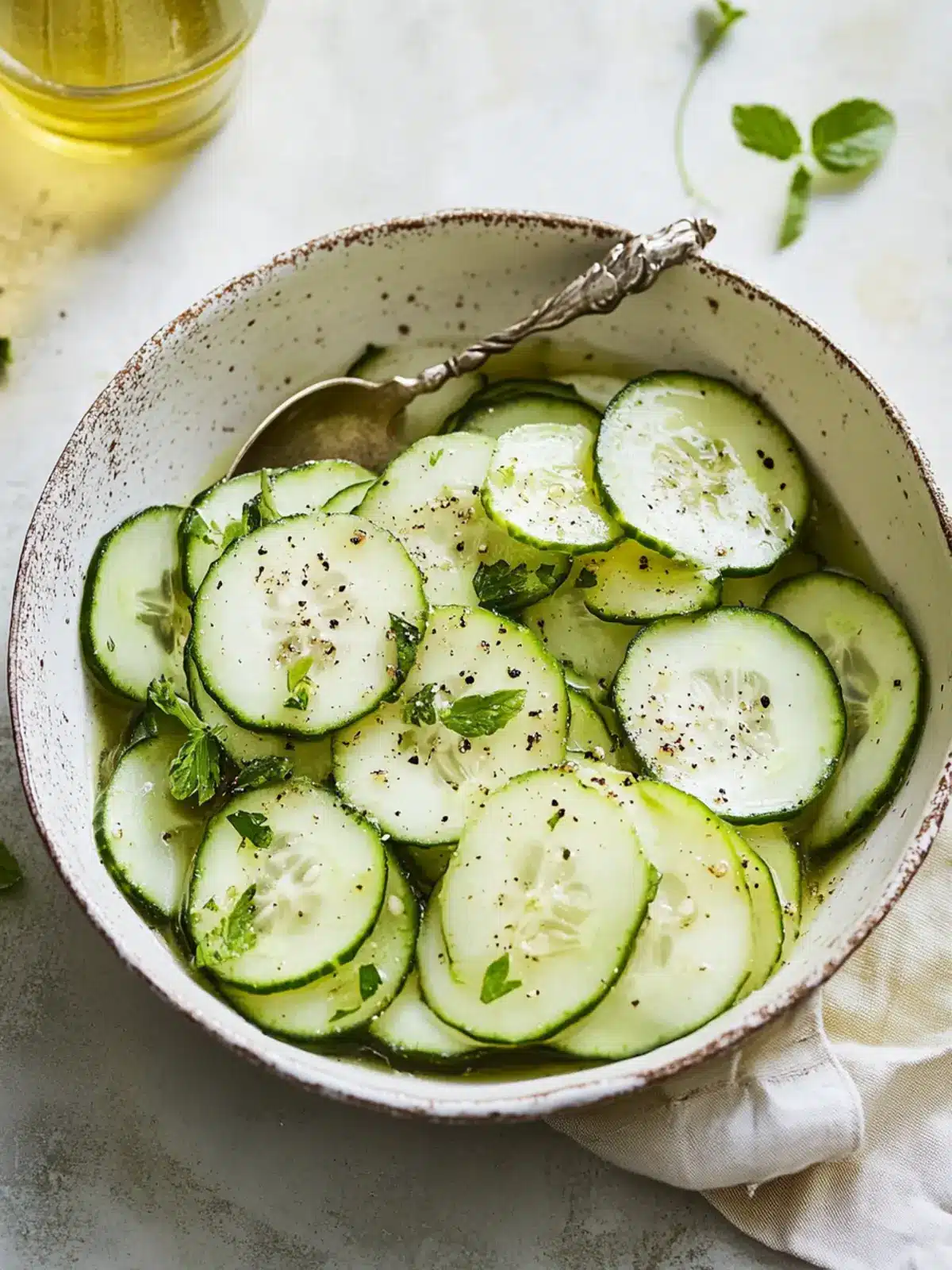Zesty Cucumber Vinegar Salad Perfect for Quick, Fresh Bites 2 Cucumber Vinegar Salad