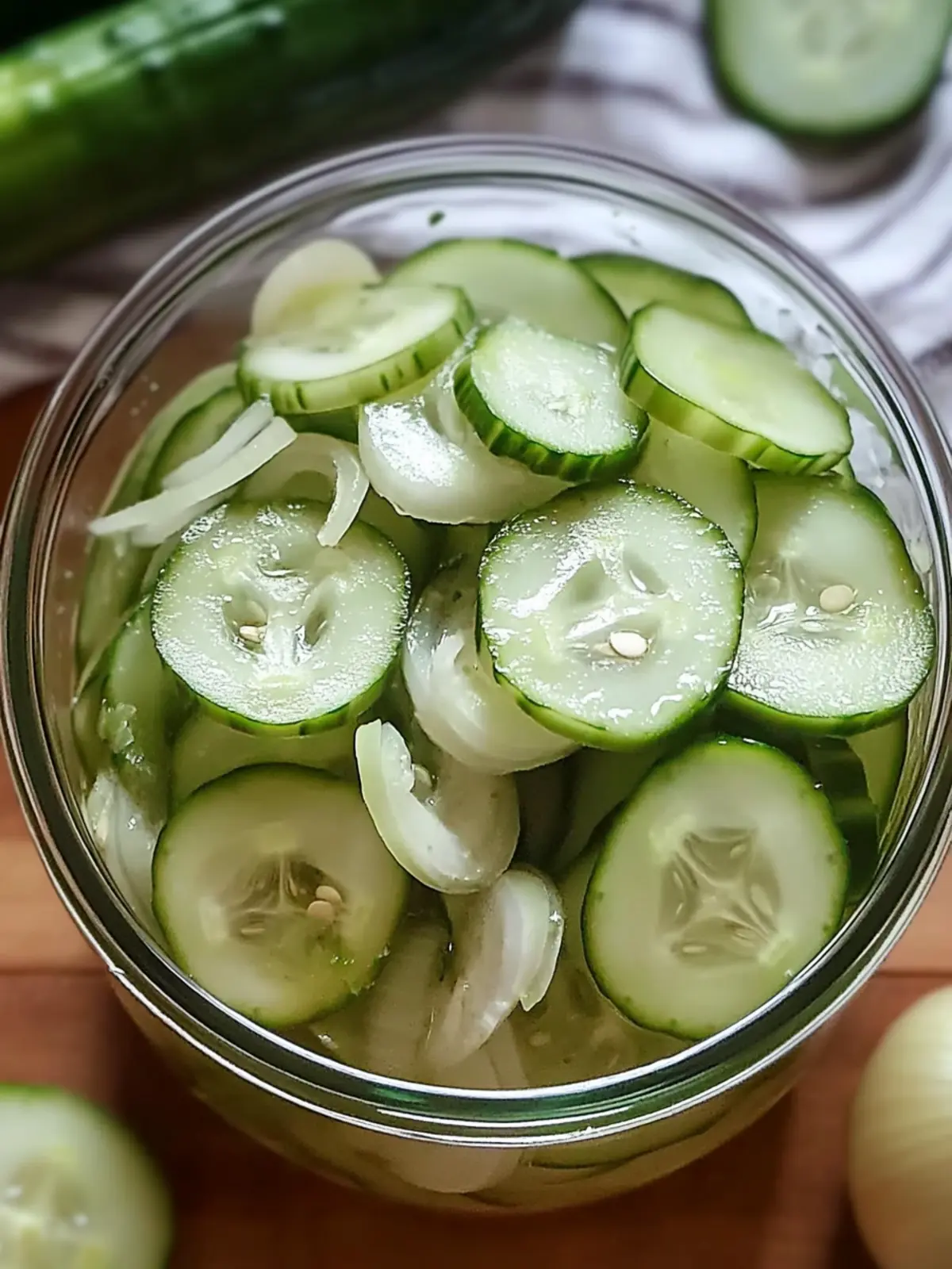 Crispy Cucumber and Onions in Vinegar: Refreshing Delight 4 Cucumber and Onions in Vinegar