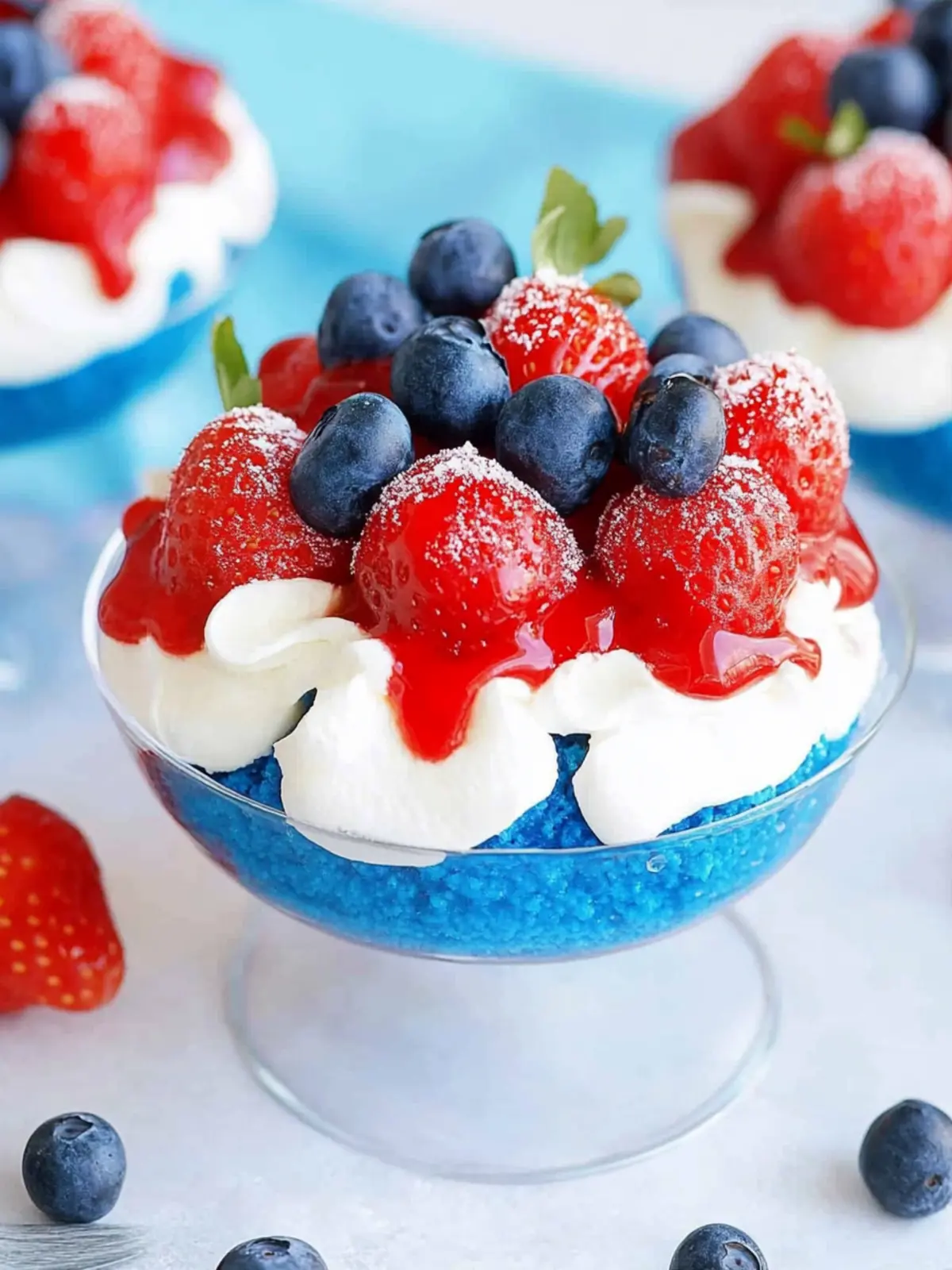 Red White and Blue Desserts: Celebratory Chocolate-Dipped Strawberries 4 Red White and Blue Desserts